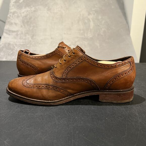 Cole Haan Shoes Mens Size 10.5 Wingtip Oxford Brogue Leather Dress Lace Up - Picture 7 of 11